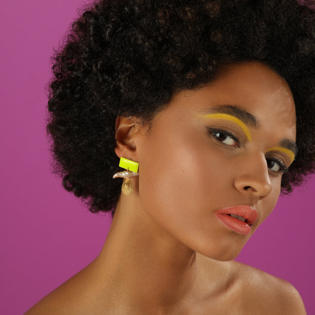 agapi-cityshore-boucles-d-oreilles-toile-mer-jaune-fluo image 2