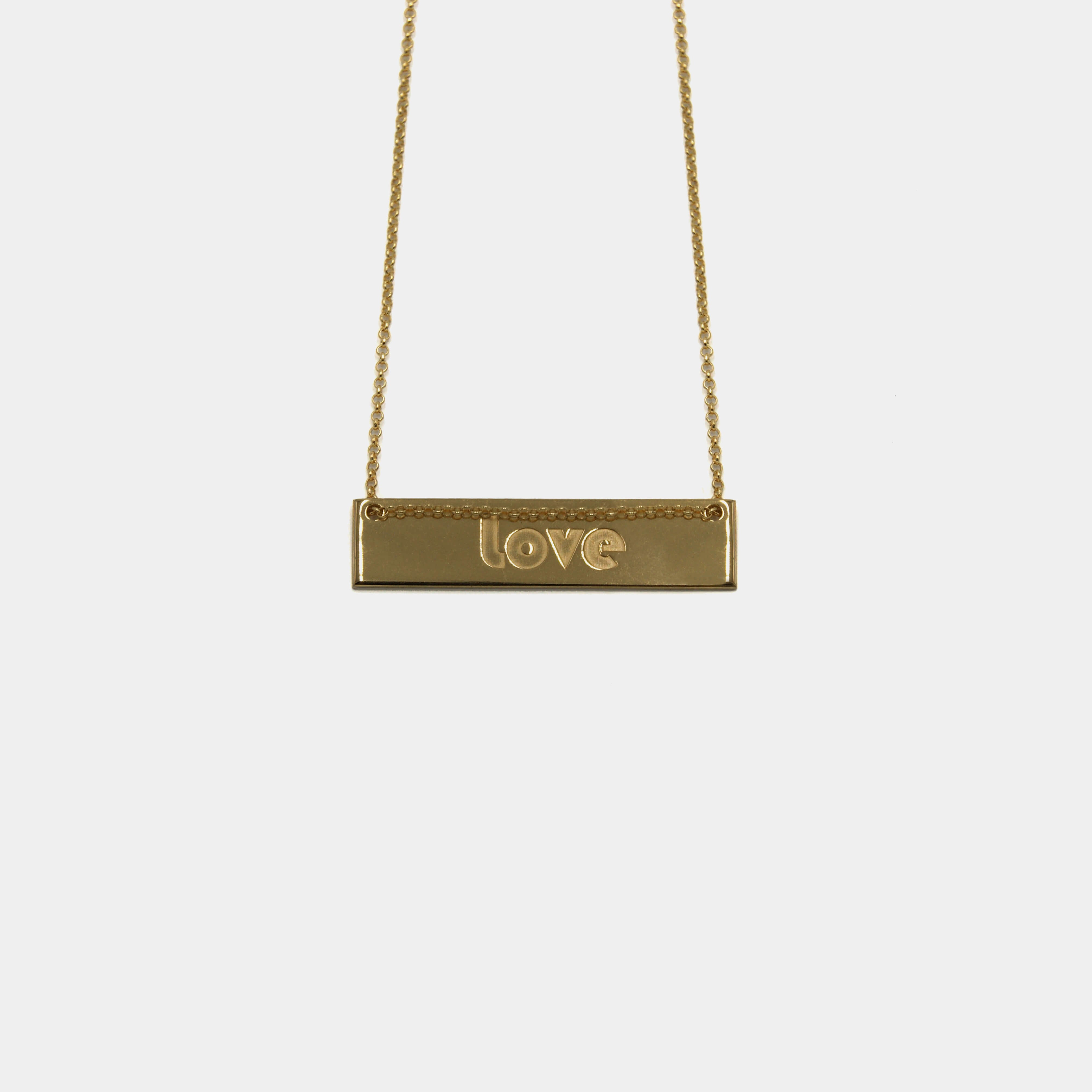 agapi-ids-collier-love-dor-plaqu-or-42-cm image 1