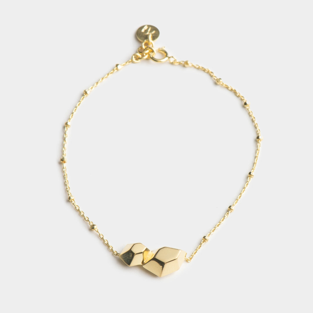 agapi-diamonds-repeated-dream-bracelet-losange-dor-15-cm image 3