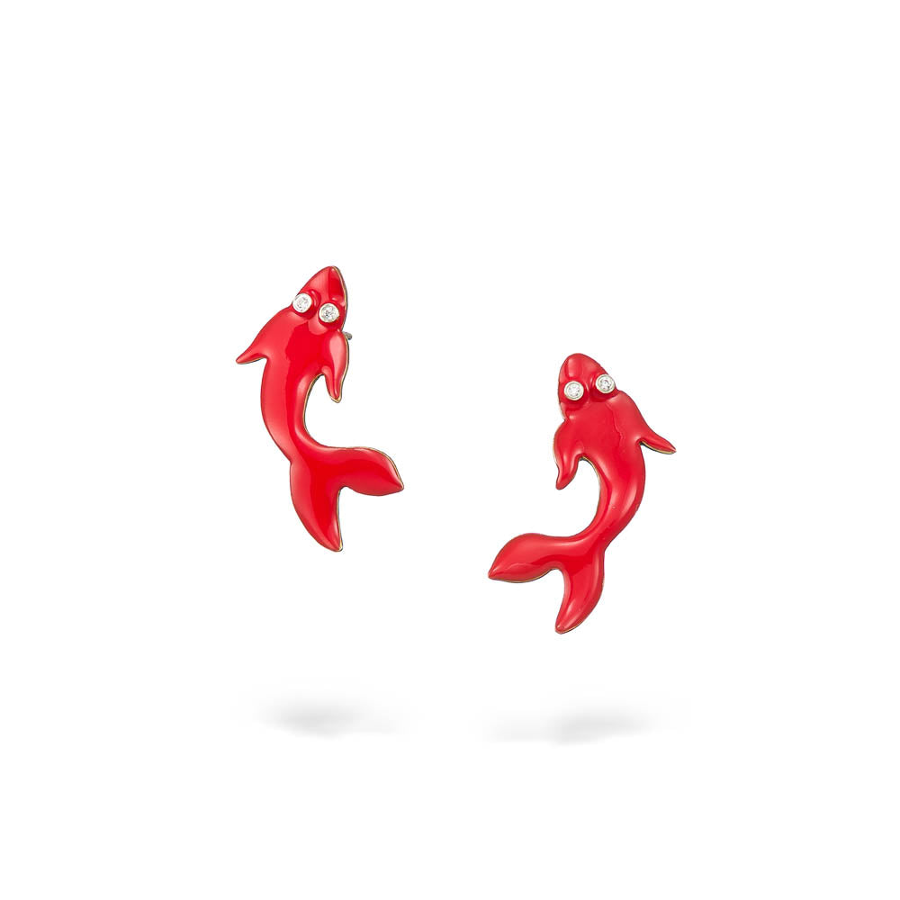 agapi-the-fish-koi-boucles-d-oreilles-rouge-corail-mail image 1