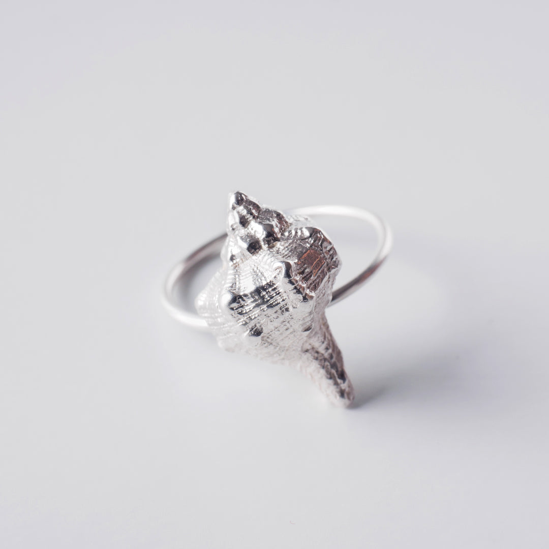 agapi-seastories-seashell-extravaganza-bague-argent-coquillage image 1