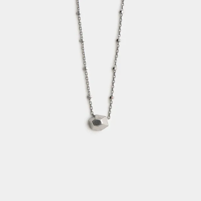 agapi-love-symbols-little-desire-collier-argent-rhodium-noir image 1