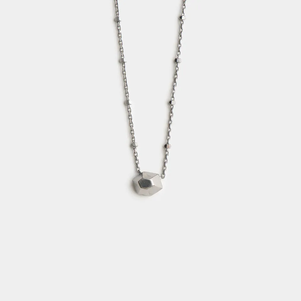 agapi-love-symbols-little-desire-collier-argent-rhodium-noir image 1