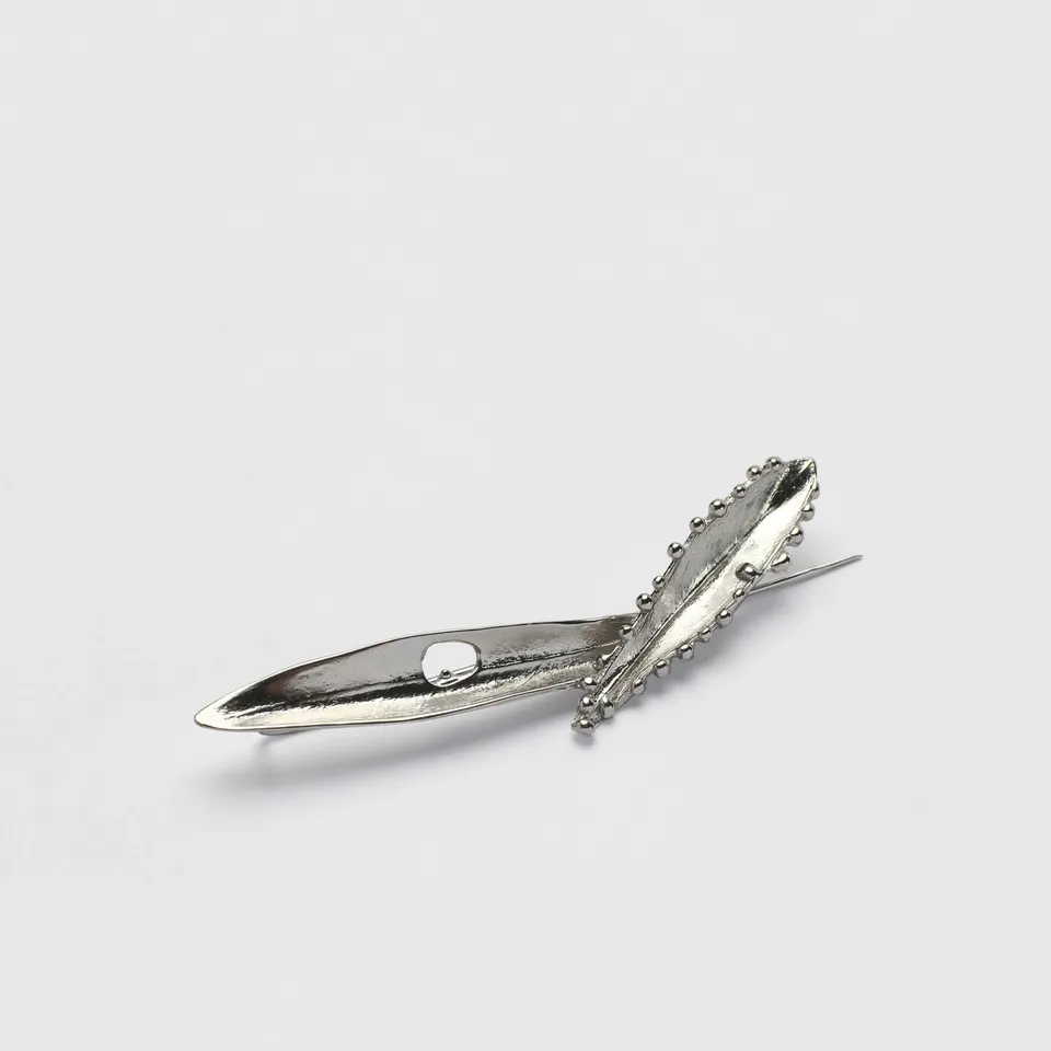 agapi-demitra-two-leaves-broche-argent-925-argent image 1