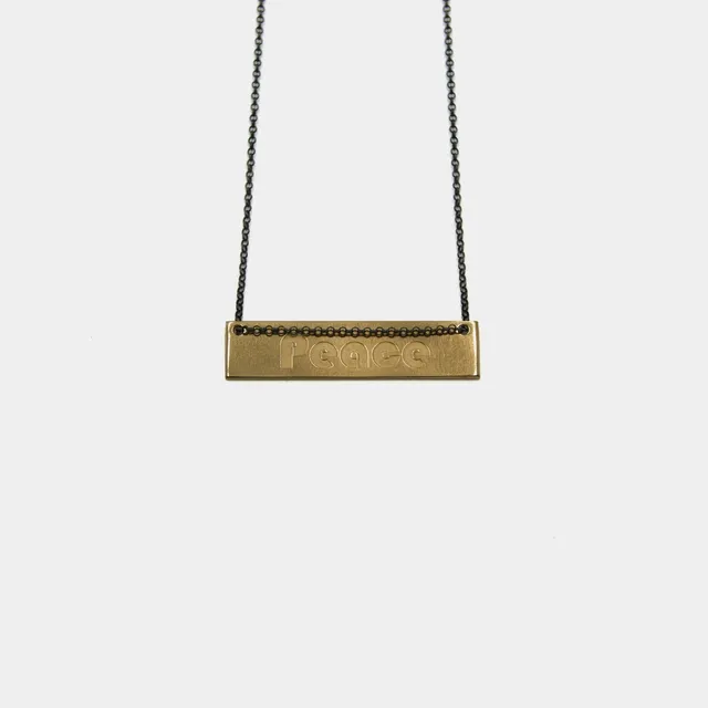 agapi-ids-peace-collier-dor-42-cm-minimaliste image 1