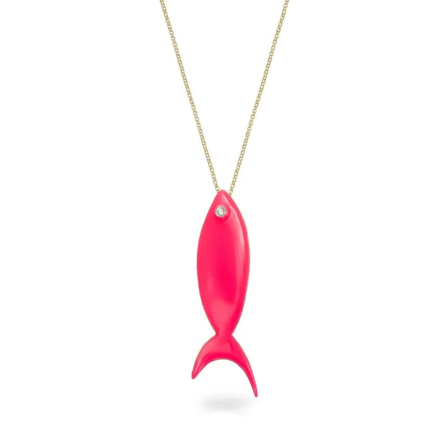 agapi-the-fish-collier-poisson-fuchsia-mail-cha-ne-60-cm image 1