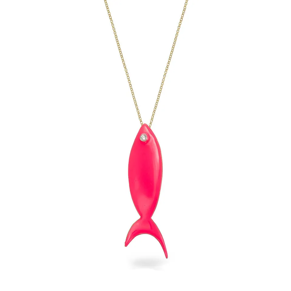 agapi-the-fish-collier-poisson-fuchsia-mail-cha-ne-60-cm image 1