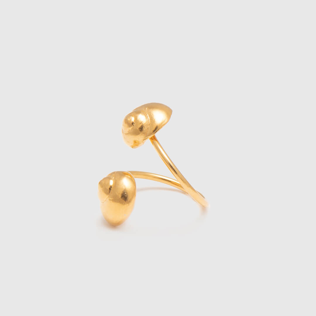 agapi-seastories-twin-sea-snails-bague-r-glable-dor-e image 3