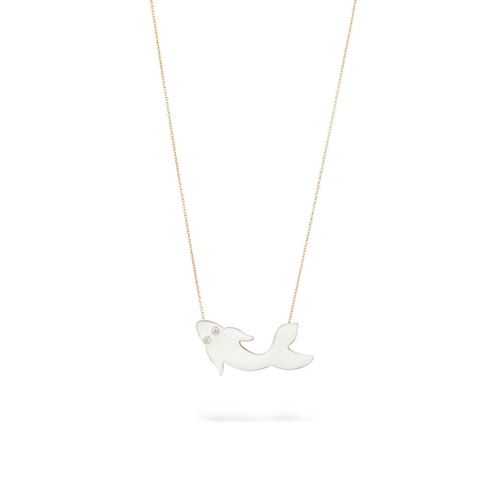 agapi-the-fish-koi-collier-pendentif-poisson-mail-blanc image 1