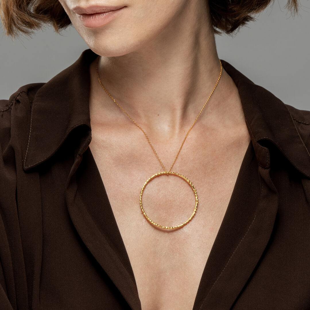 agapi-large-twig-collier-branche-plaqu-or-41-5-cm image 2