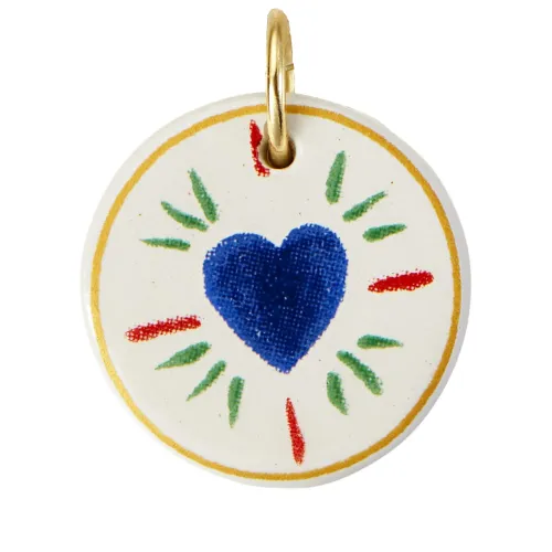 armeria-fa-enz-m-daillon-fa-ence-coeur-bleu-2-cm-seul image 1