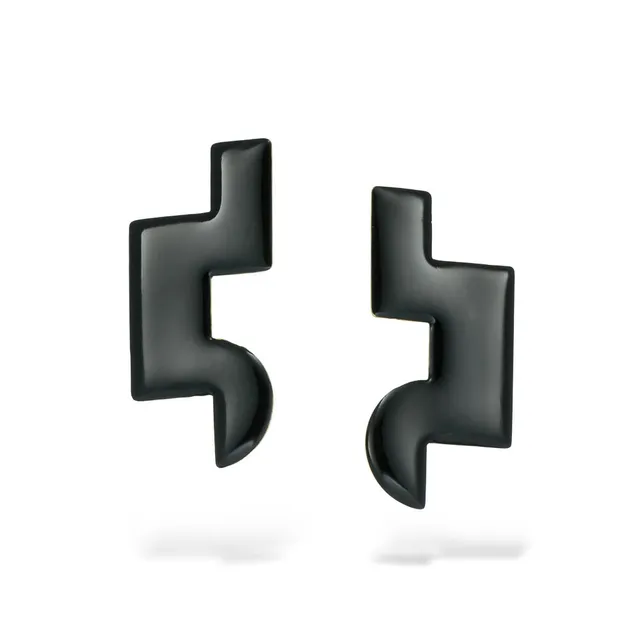 agapi-bau-slices-boucles-d-oreilles-noires-mail-6-cm image 1