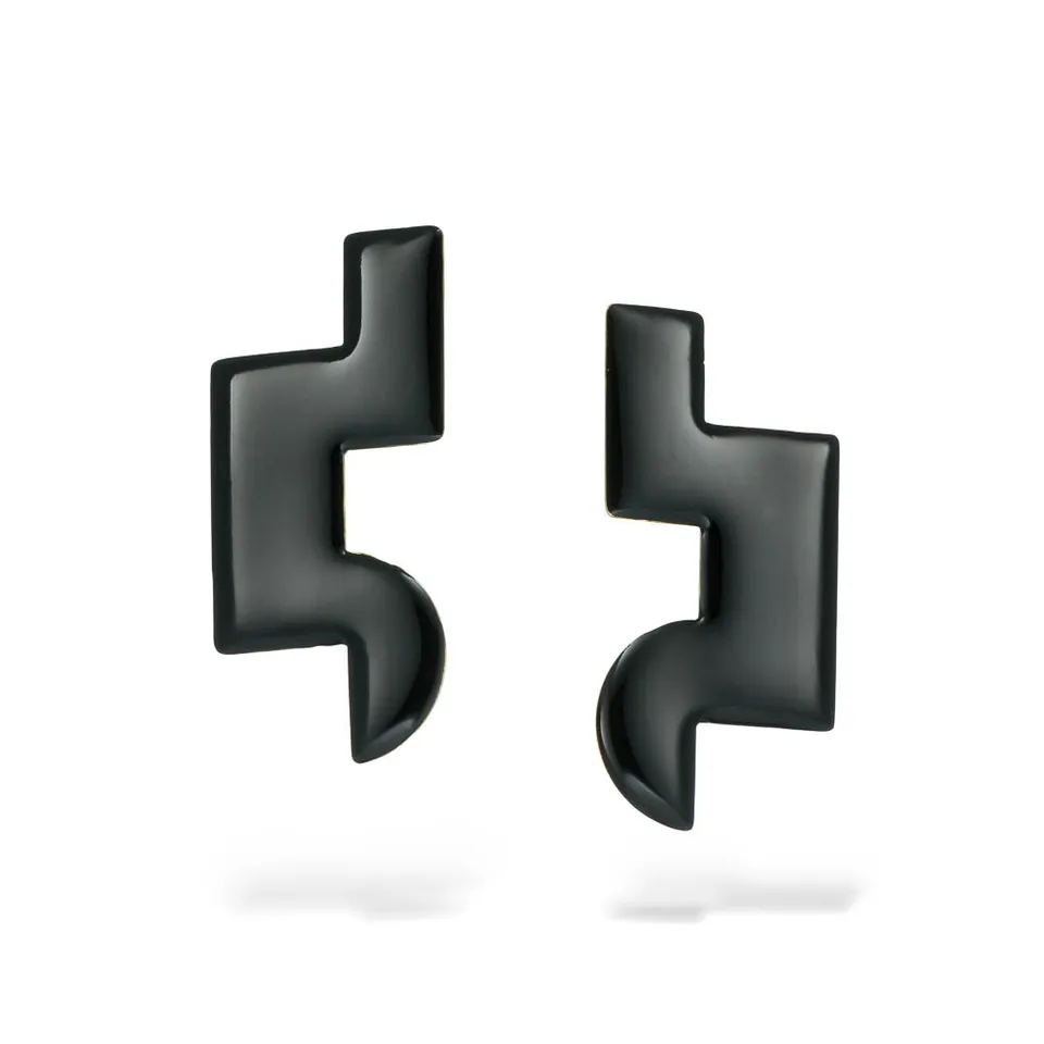 agapi-bau-slices-boucles-d-oreilles-noires-mail-6-cm image 1