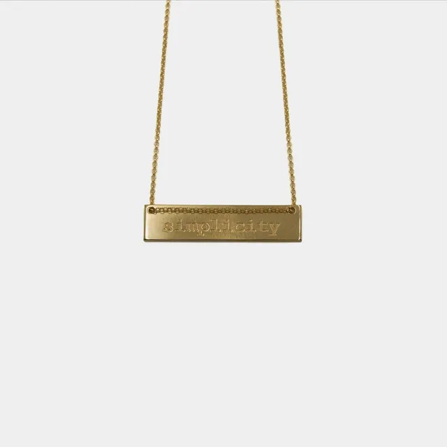 agapi-ids-simplicity-collier-dor-plaqu-or-42-cm image 1