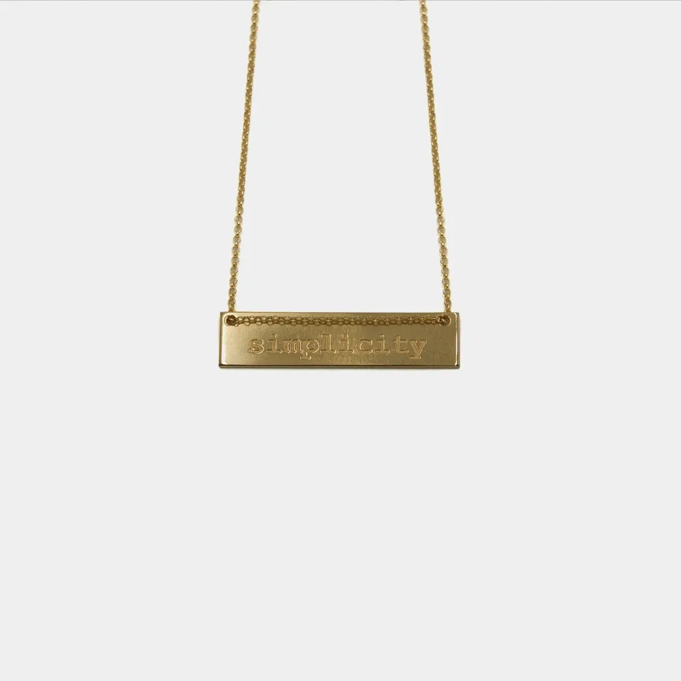 agapi-ids-simplicity-collier-dor-plaqu-or-42-cm image 1