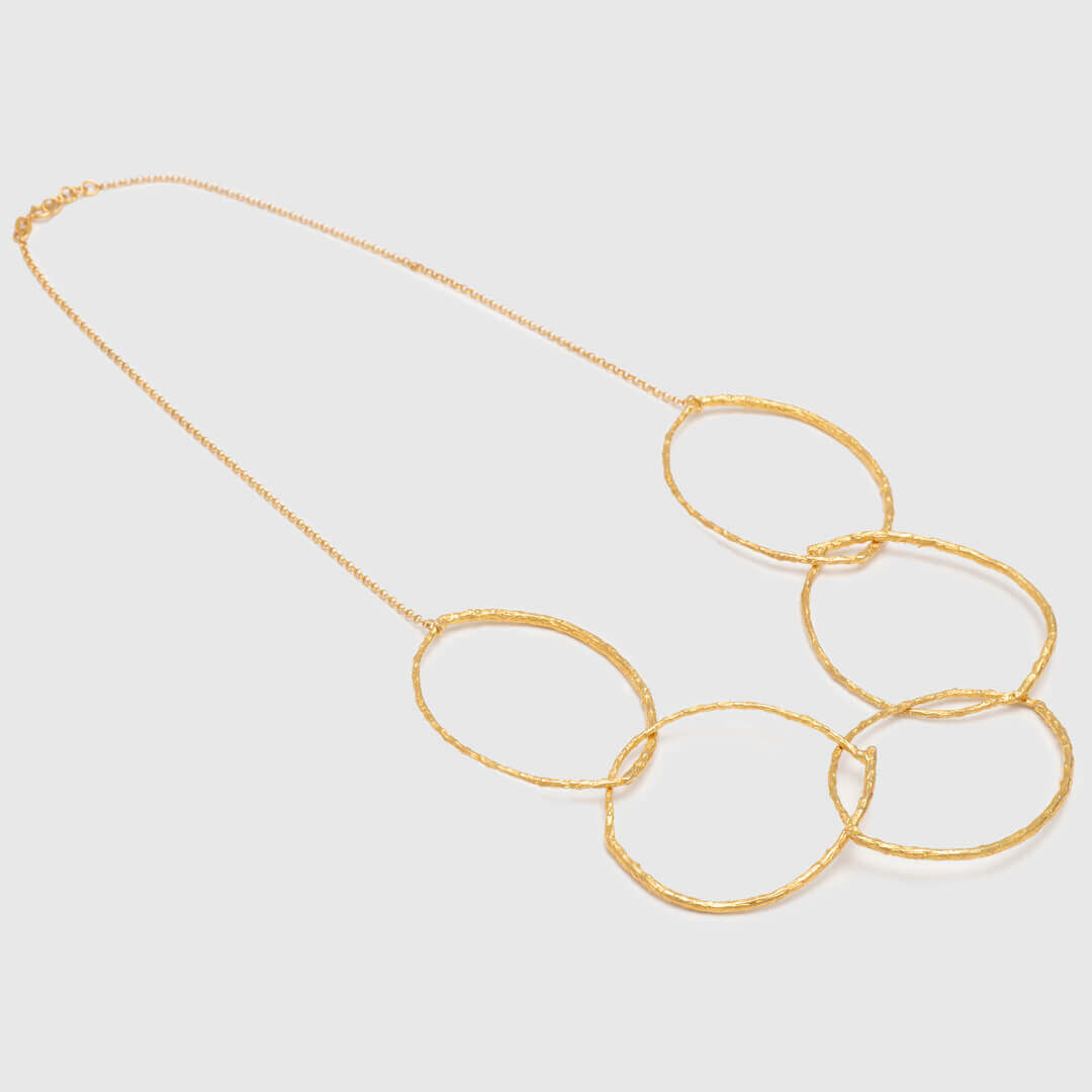 agapi-forestland-five-branch-hoops-collier-dor-plaqu-or-24k image 5