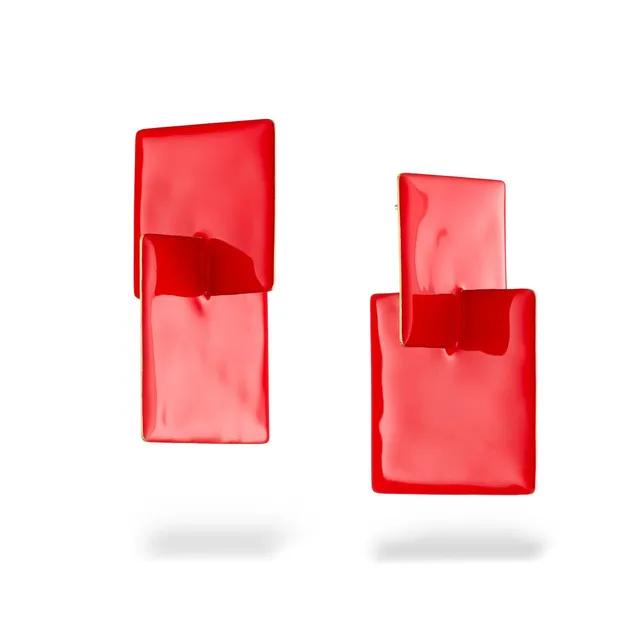 agapi-bau-jewels-semisquare-boucles-pendantes-rouge-mail image 1