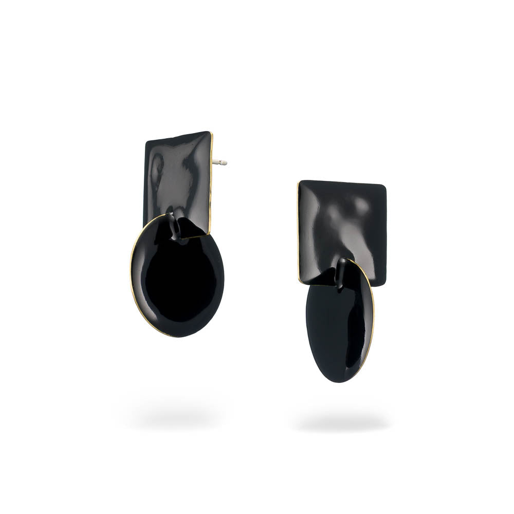 agapi-bau-joined-boucles-d-oreilles-noir-mail-g-om-trique image 1