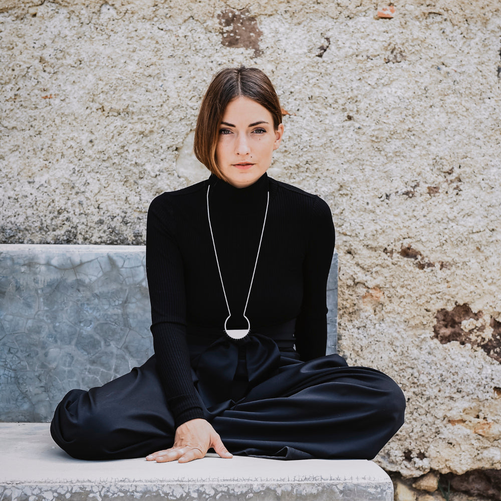 emmanuelle-hamet-eclipse-sautoir-argent-et-onyx-80-cm image 1