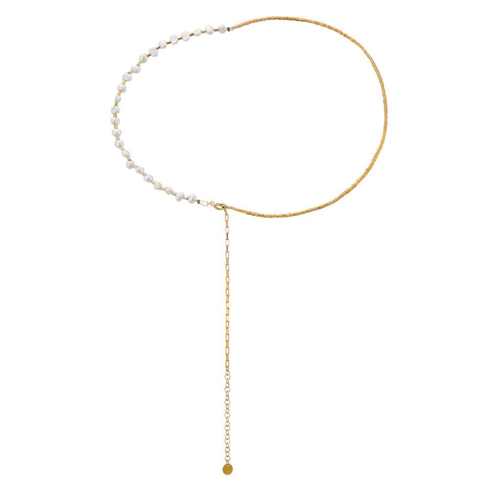agapi-forestland-forest-bliss-collier-perles-eau-douce-dor-25-cm image 5