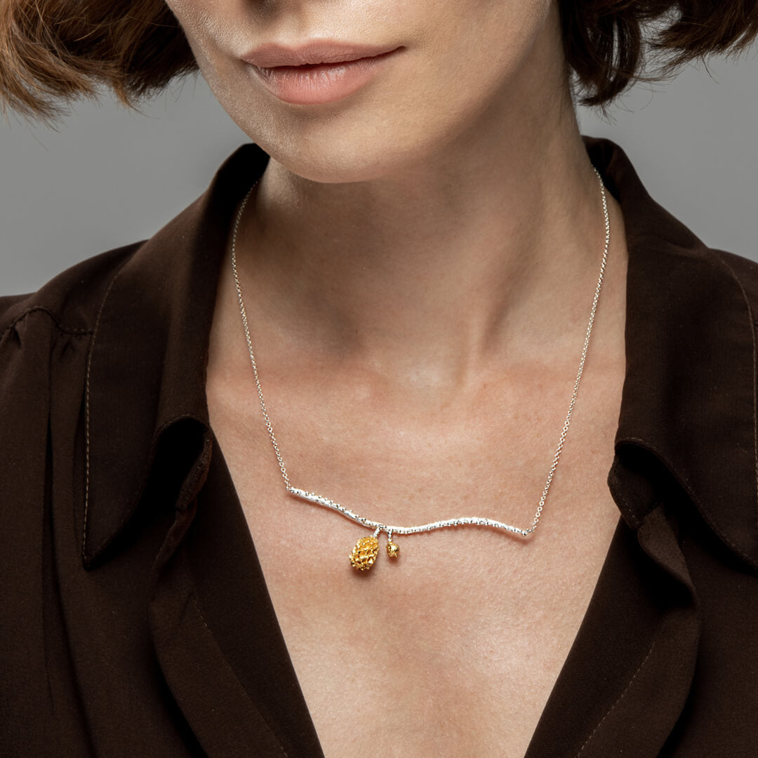 agapi-forestland-forest-joy-collier-argent-branche-50-cm image 4