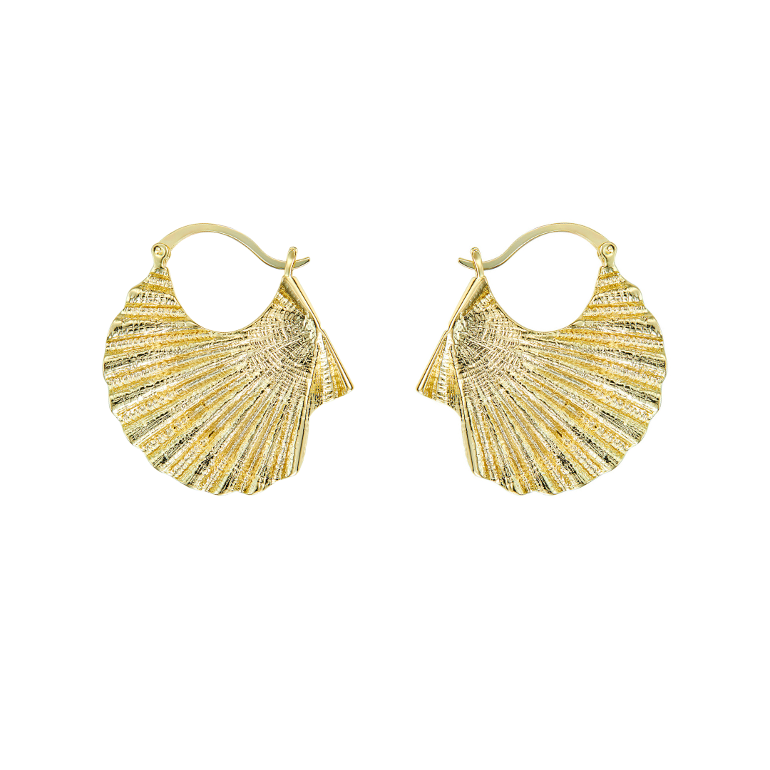 armeria-sainte-jakez-boucles-d-oreilles-coquille-or-fin-32mm image 2