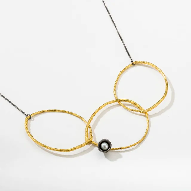 agapi-forestland-forest-trilogy-collier-dor-perle-50-cm image 1
