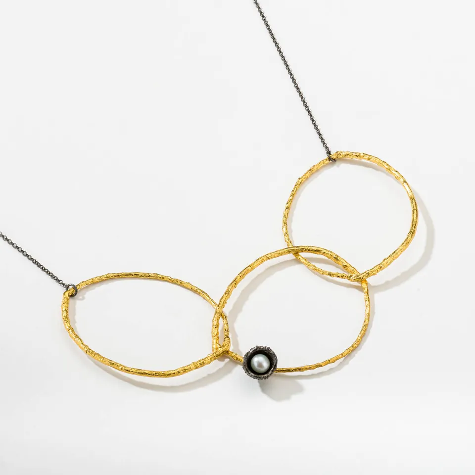 agapi-forestland-forest-trilogy-collier-dor-perle-50-cm image 1