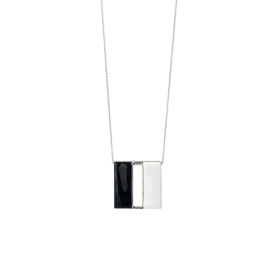 agapi-arcana-high-priestess-collier-noir-blanc-carr image 1