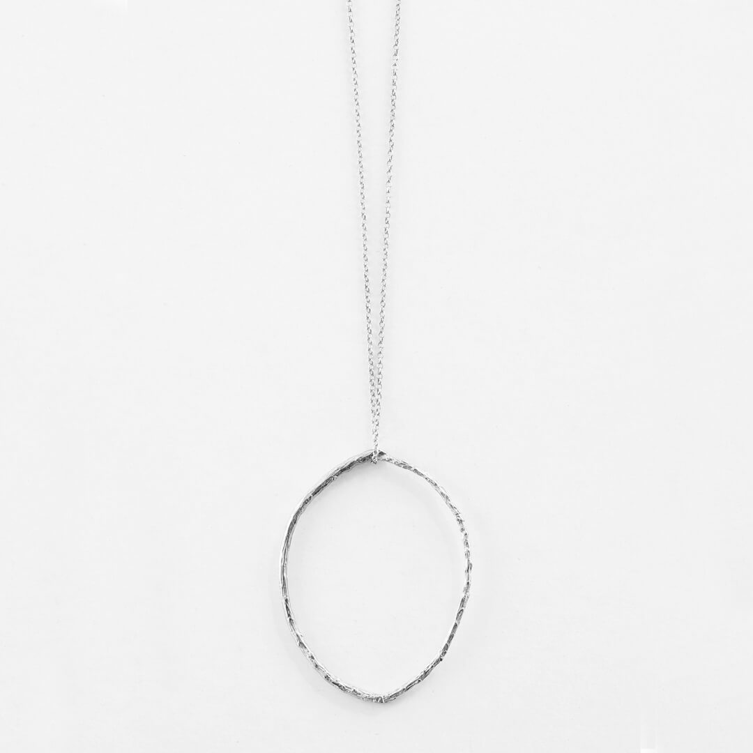 agapi-forestland-branch-hoop-collier-argent-90-cm-brillant image 3