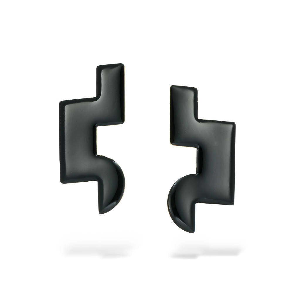 agapi-bau-slices-boucles-d-oreilles-noires-mail-6-cm image 1