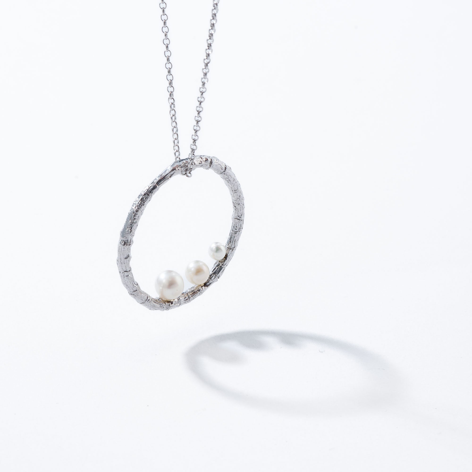 agapi-forestland-branch-hoop-collier-perles-argent-925-41-5cm image 3