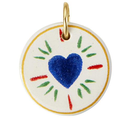 armeria-fa-enz-m-daillon-fa-ence-coeur-bleu-2-cm-seul image 1