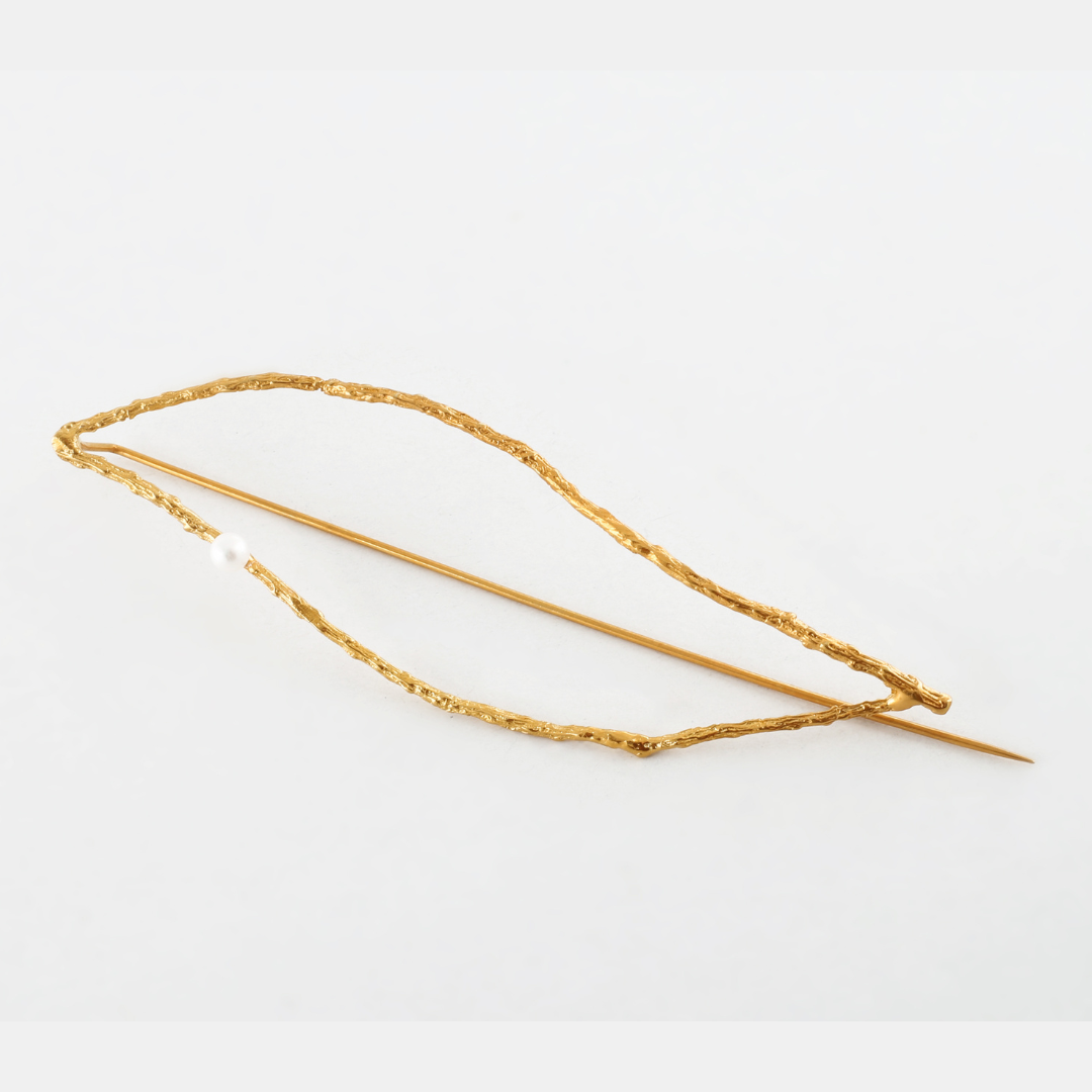 agapi-broches-feuille-broche-perle-eau-douce-dor-e image 1