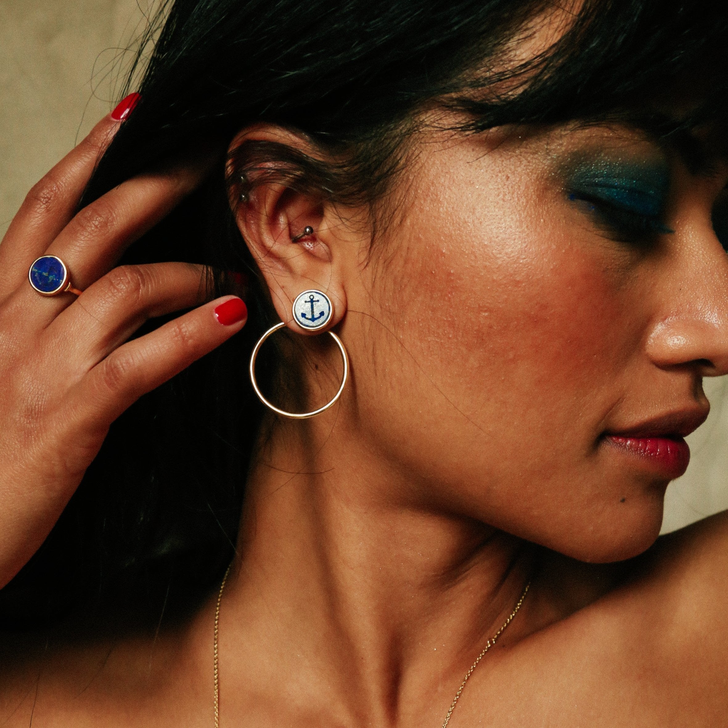 armeria-tri-martolod-boucles-d-oreilles-lapis-lazuli-ancre-marine-dor image 4