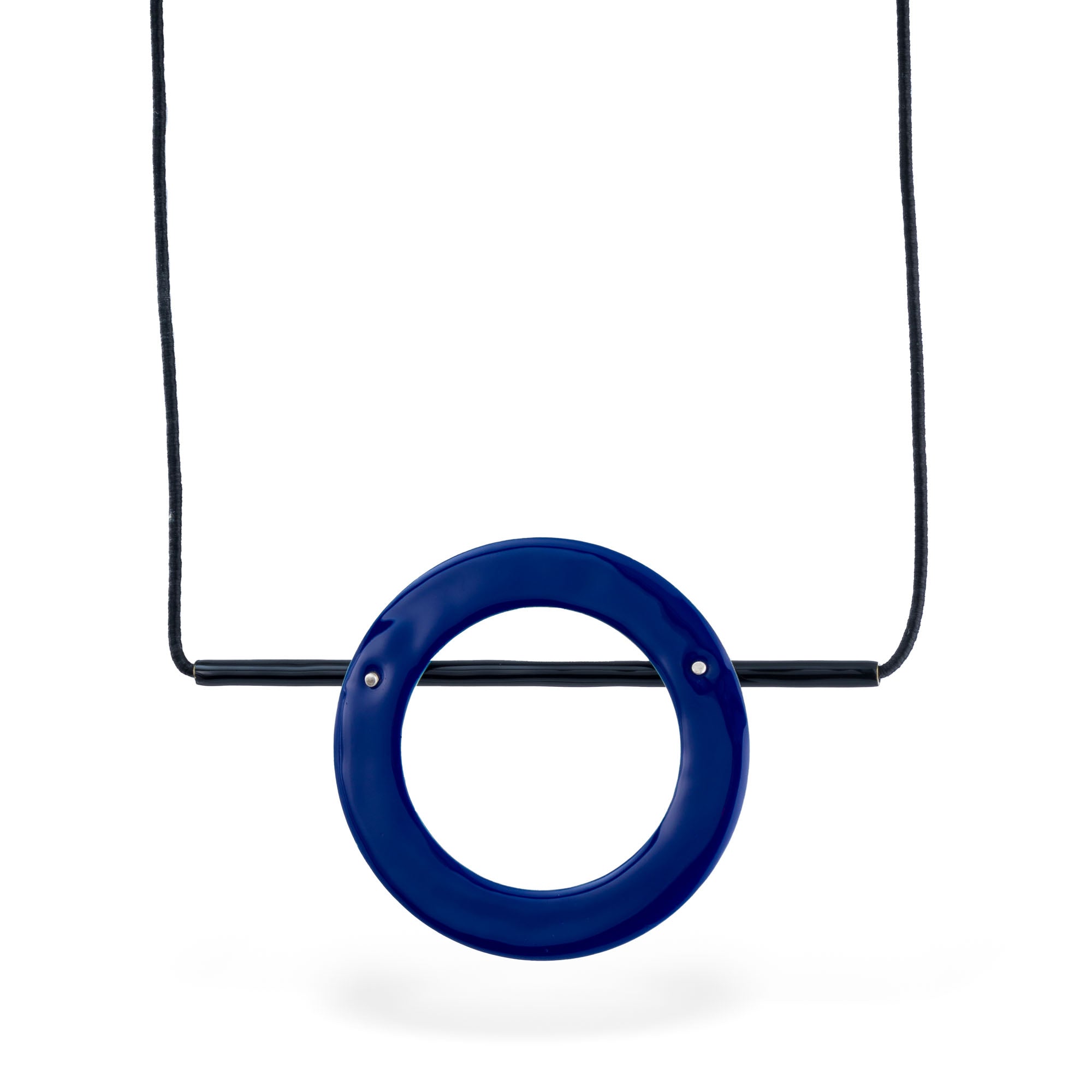 agapi-bau-circle-collier-cordon-bleu-mail-cercle-5-cm image 1