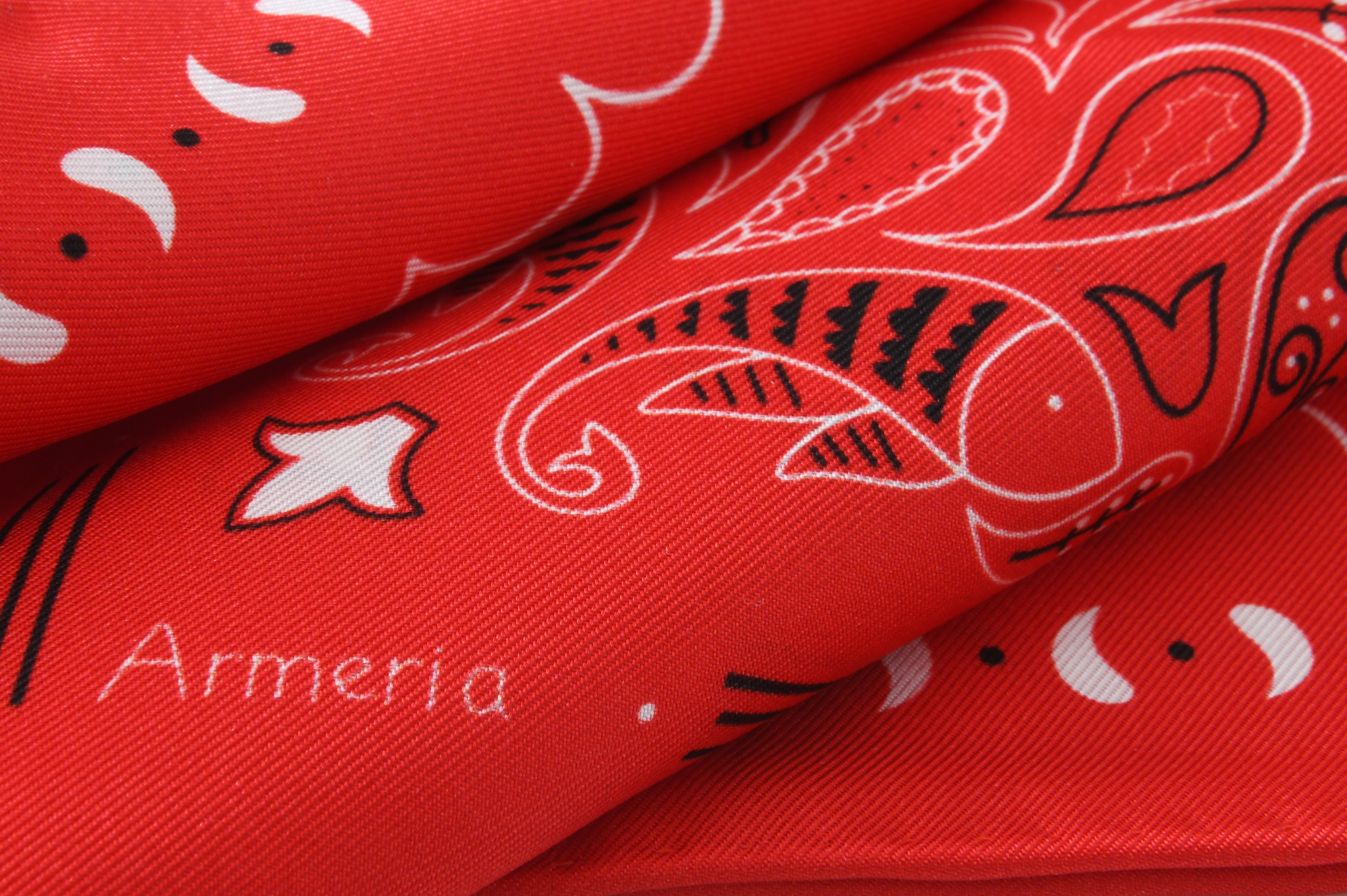 armeria-foulards-bandana-soie-rouge-motif-breton-55-cm image 5