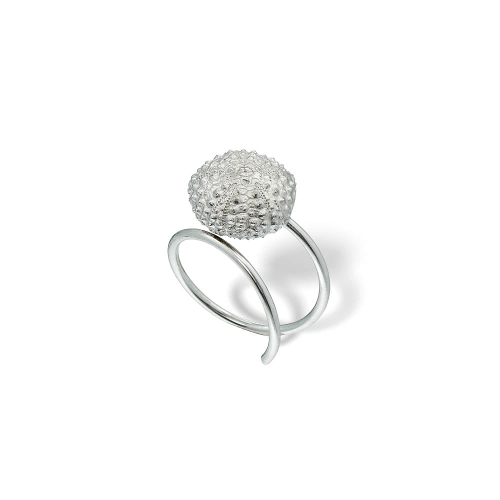 agapi-seastories-urchin-bague-oursin-argent-ajustable image 1