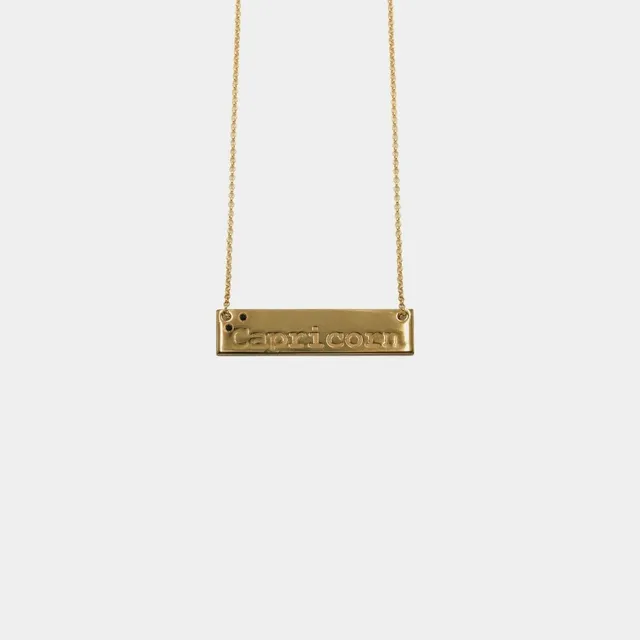 agapi-ids-zodiac-capricorne-collier-dor-plaqu-or image 1