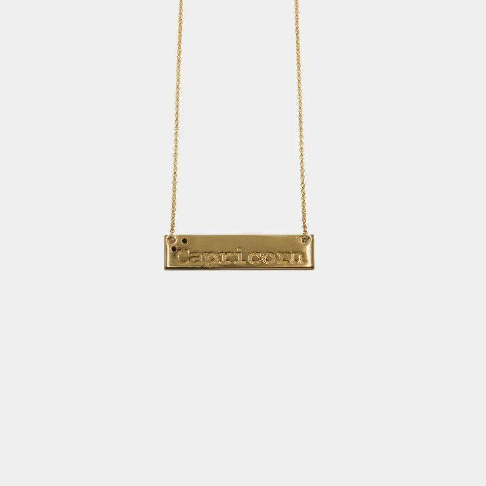 agapi-ids-zodiac-capricorne-collier-dor-plaqu-or image 1