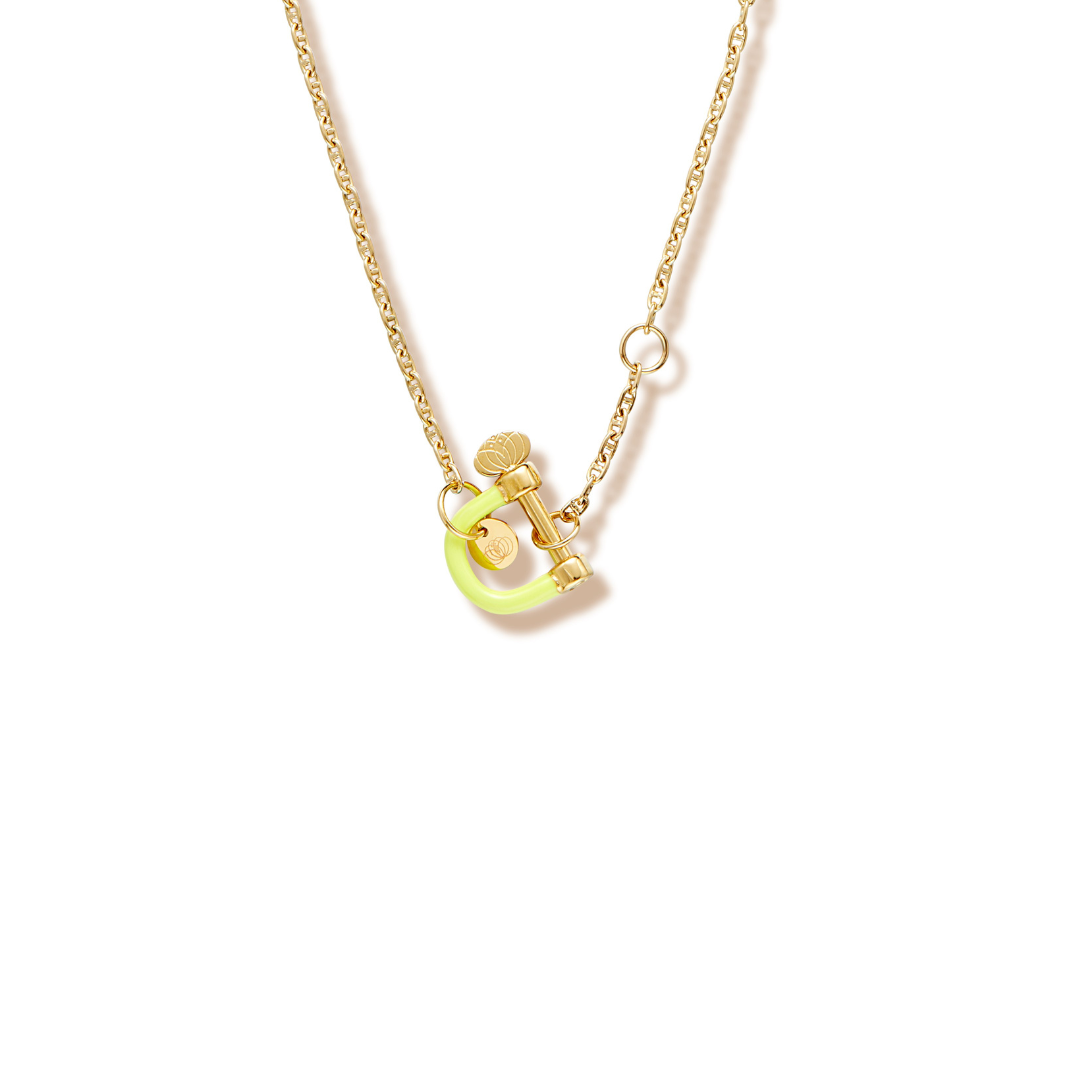 armeria-manilles-collier-manille-jaune-acier-inoxydable-49-cm image 1