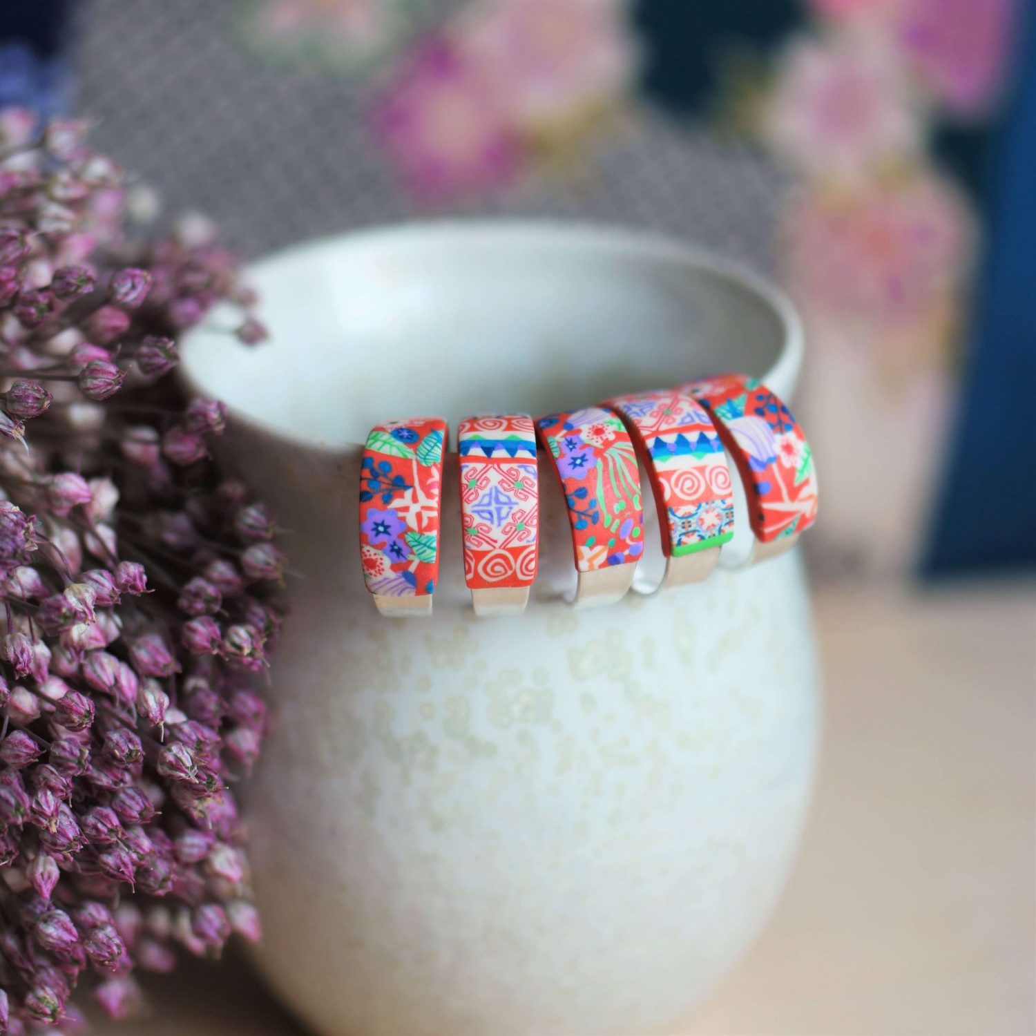 11prunes-bellevalia-petit-anneau-argent-925-bague-orange-violet image 2