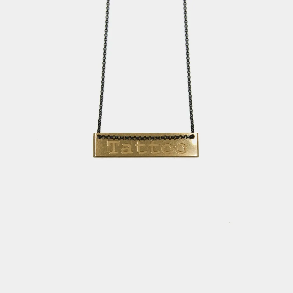 agapi-ids-tattoo-collier-plaqu-or-42-cm image 1