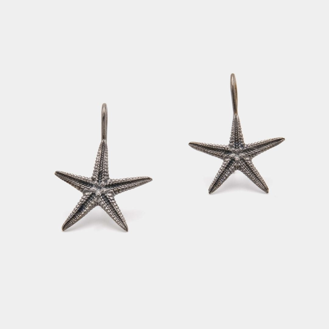 agapi-seastories-boucles-starfish-rhodium-noir-argent-925 image 3