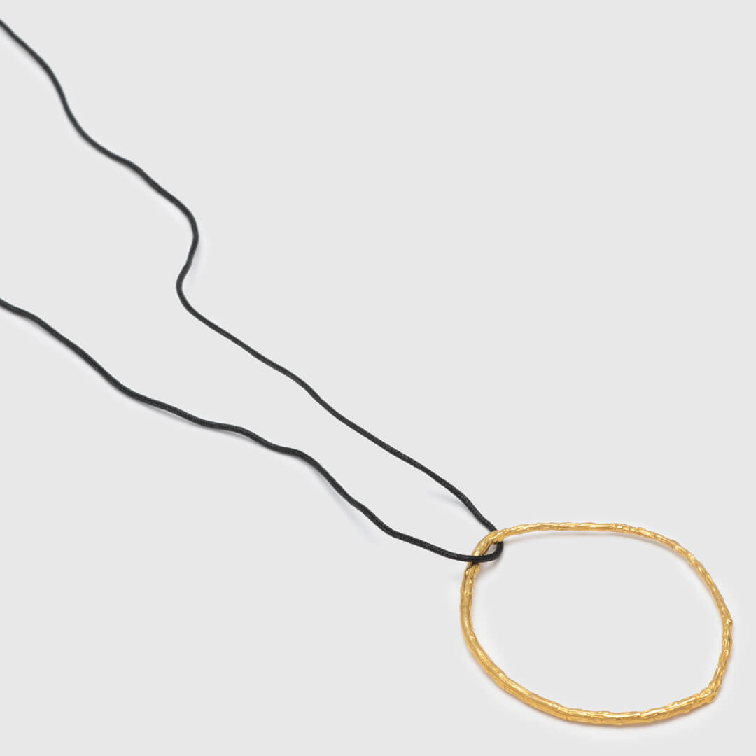 agapi-forestland-branch-hoop-collier-branche-plaqu-or-r-glable image 4