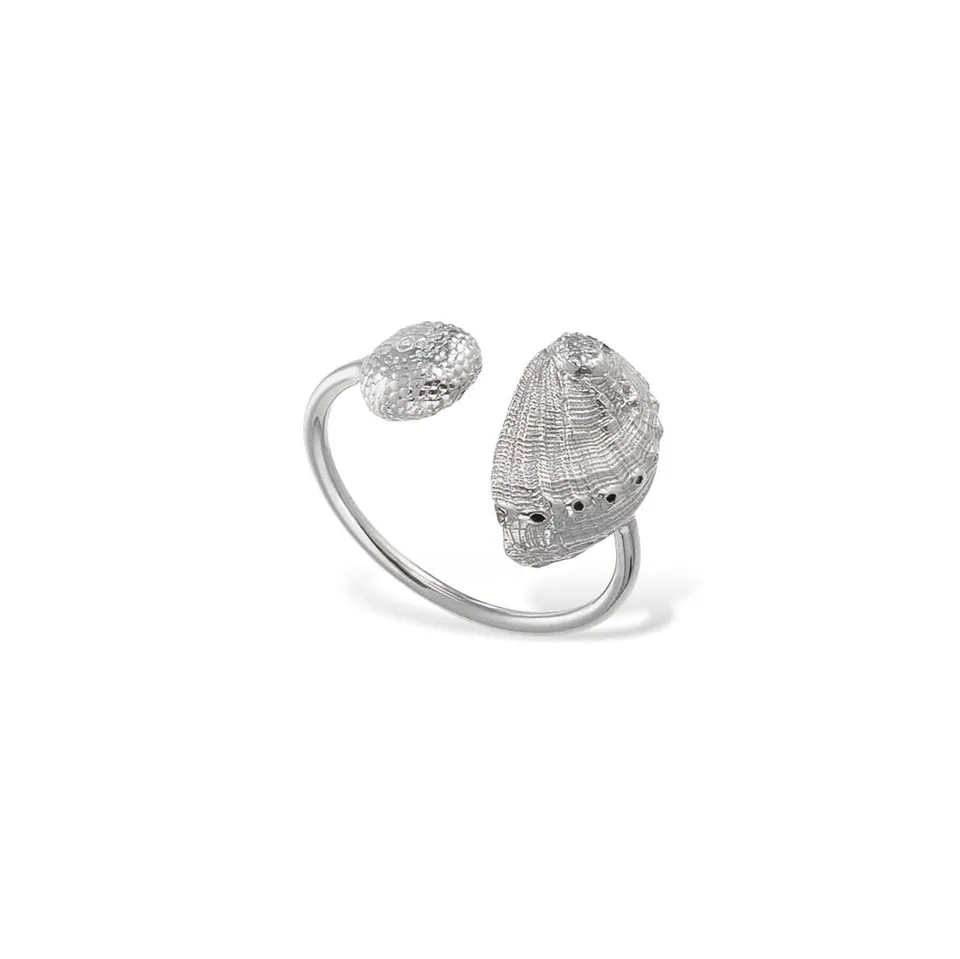agapi-seastories-bague-oursin-argent-925-r-glable-argent image 1