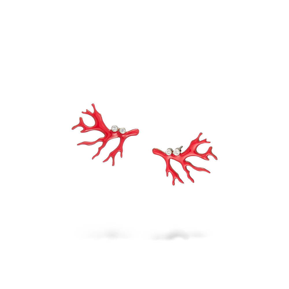 agapi-seastories-boucles-coral-breeze-rouge-corail-zircon image 1