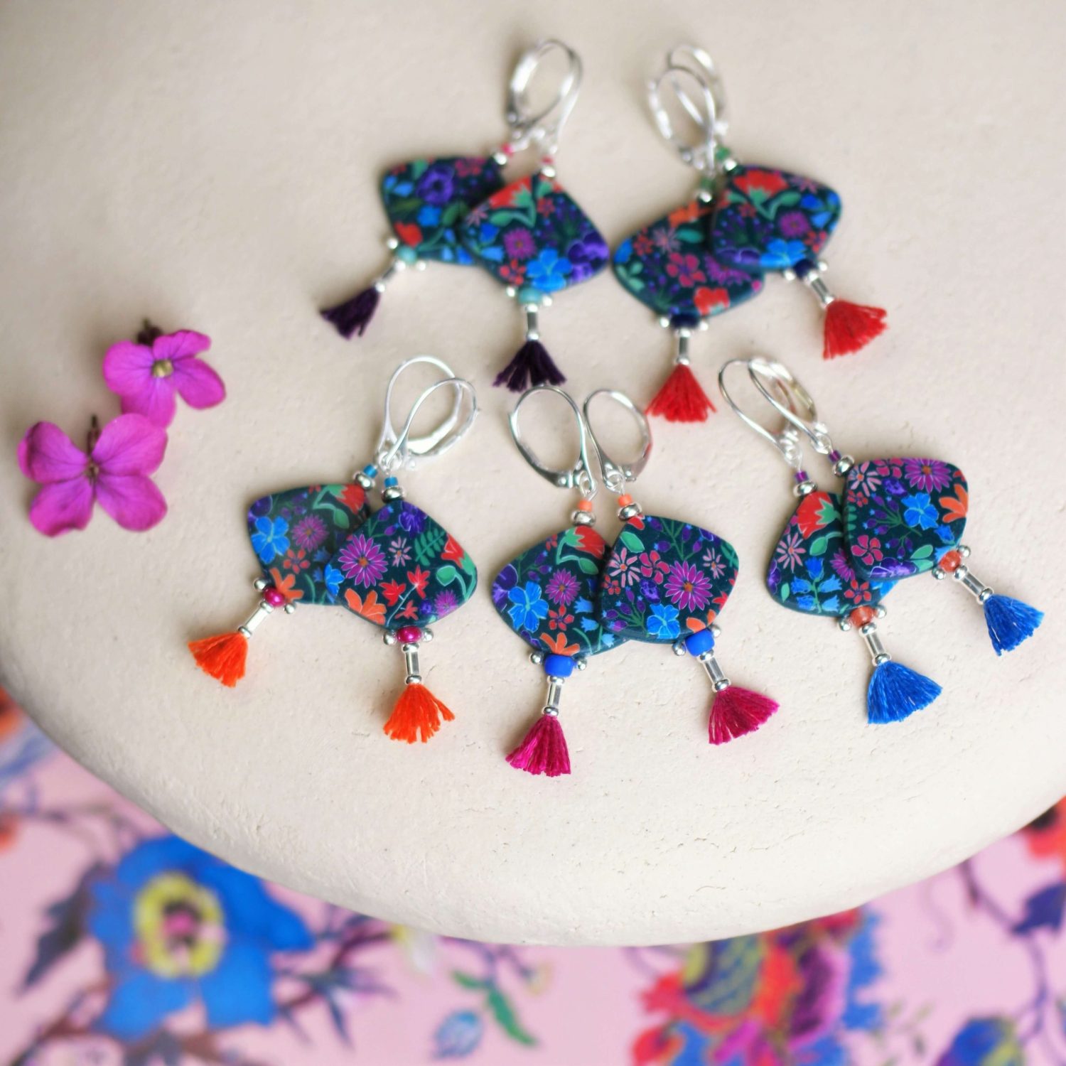 11prunes-an-mone-boucles-ventail-argent-925-pompon-orange image 3