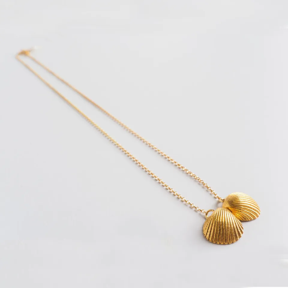 agapi-twin-oysters-collier-cha-ne-hu-tre-dor-42-3-cm image 1