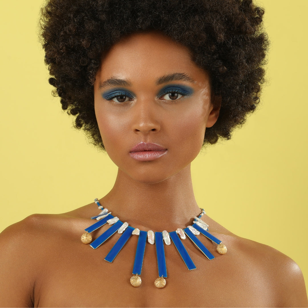 agapi-seastories-shell-symphony-collier-bleu-perle-43-cm image 2